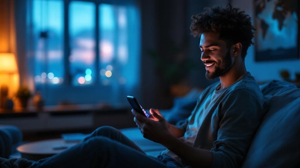 Happy viewer discovering great content with CinePulse Global